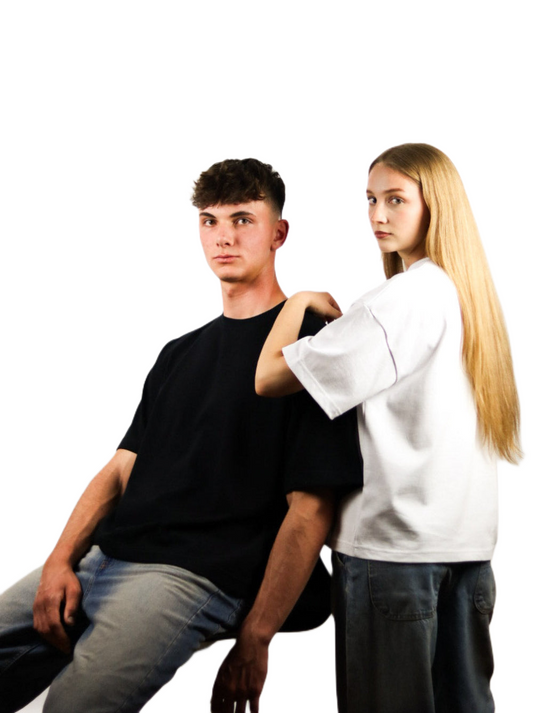 Dwupak BASIC TEE – Czarna + Biała