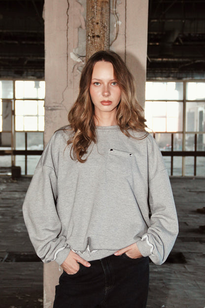 PUFFY CREWNECK (szary)